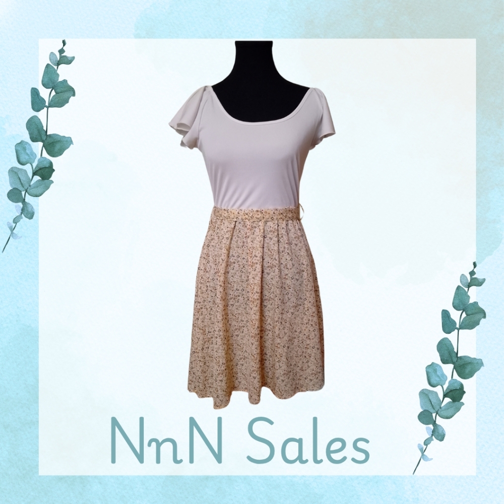 SHEIN Cream and Yellow Dress